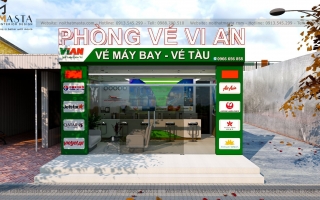Thiết kế văn phòng bán vé Vi An, Quận 4